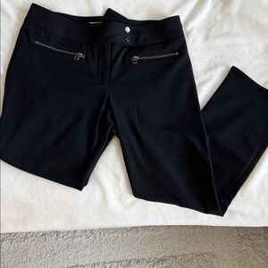 Veronica Beard | Size 8 | Women’s Black Cropped Trousers Zipper Pockets Business